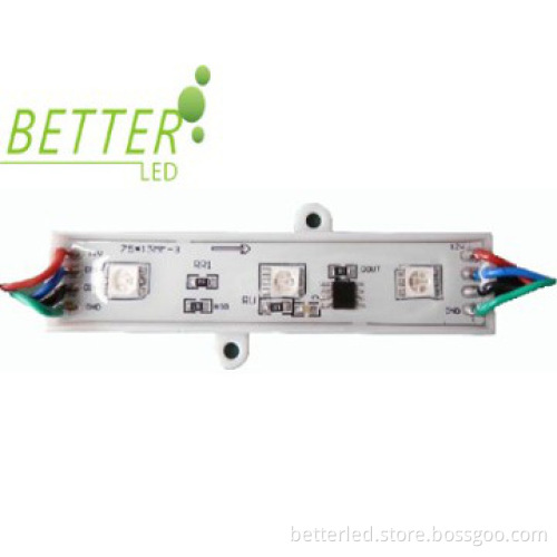 Full colour 3 leds 5050 led module with Plastic base waterproof(IP65)